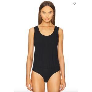 Commando Essential Cotton Tank Bodysuit Black Women’s Size L